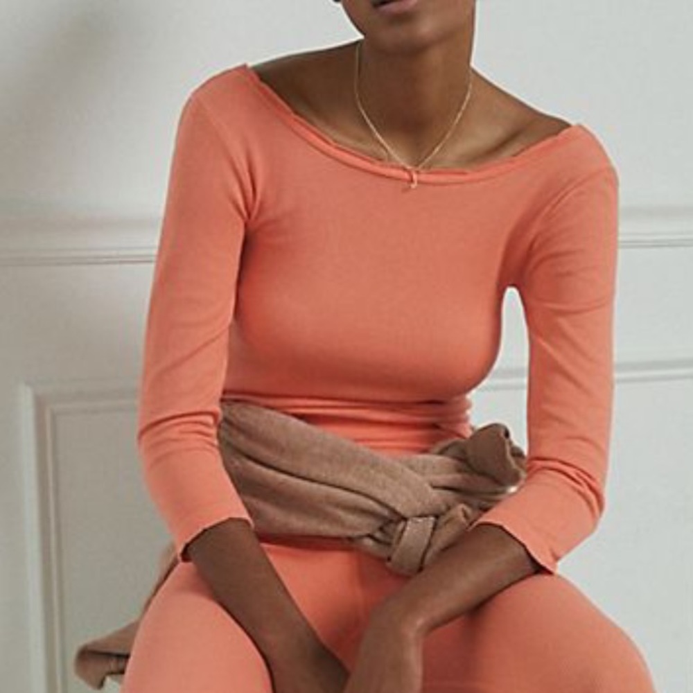 Anthropologie Callie Seamless V- back Top